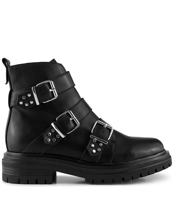Love it, Share it! River Island Black Stud Buckle Boots image 1